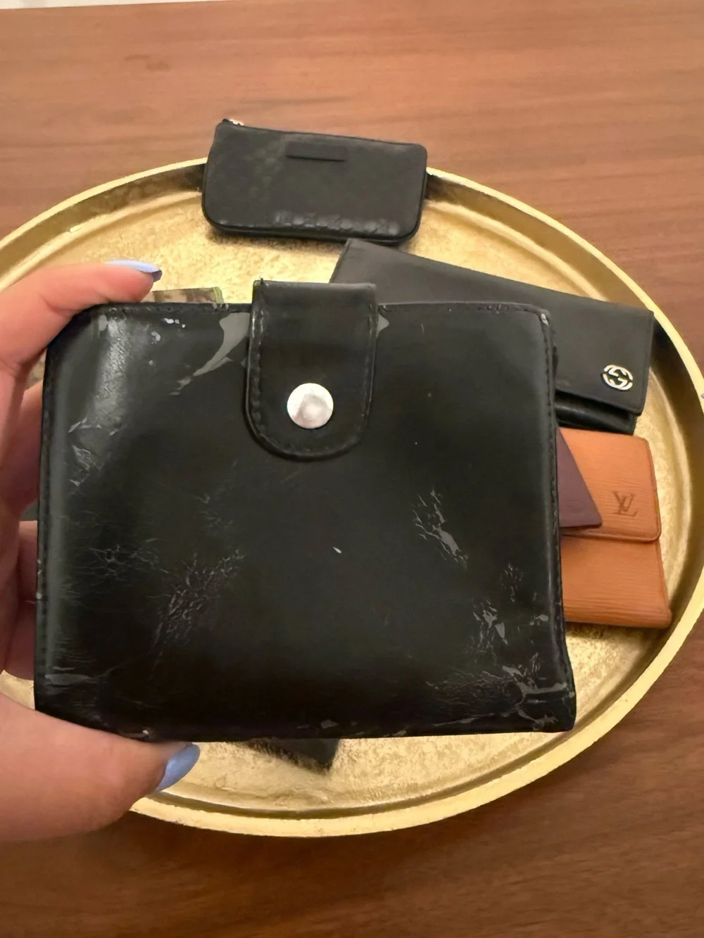 CHANEL Black Quilted CC Logo Leather Bifold Wallet